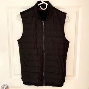 ZARA BASIC BLACK LIGHTWEIGHT VEST GILET S